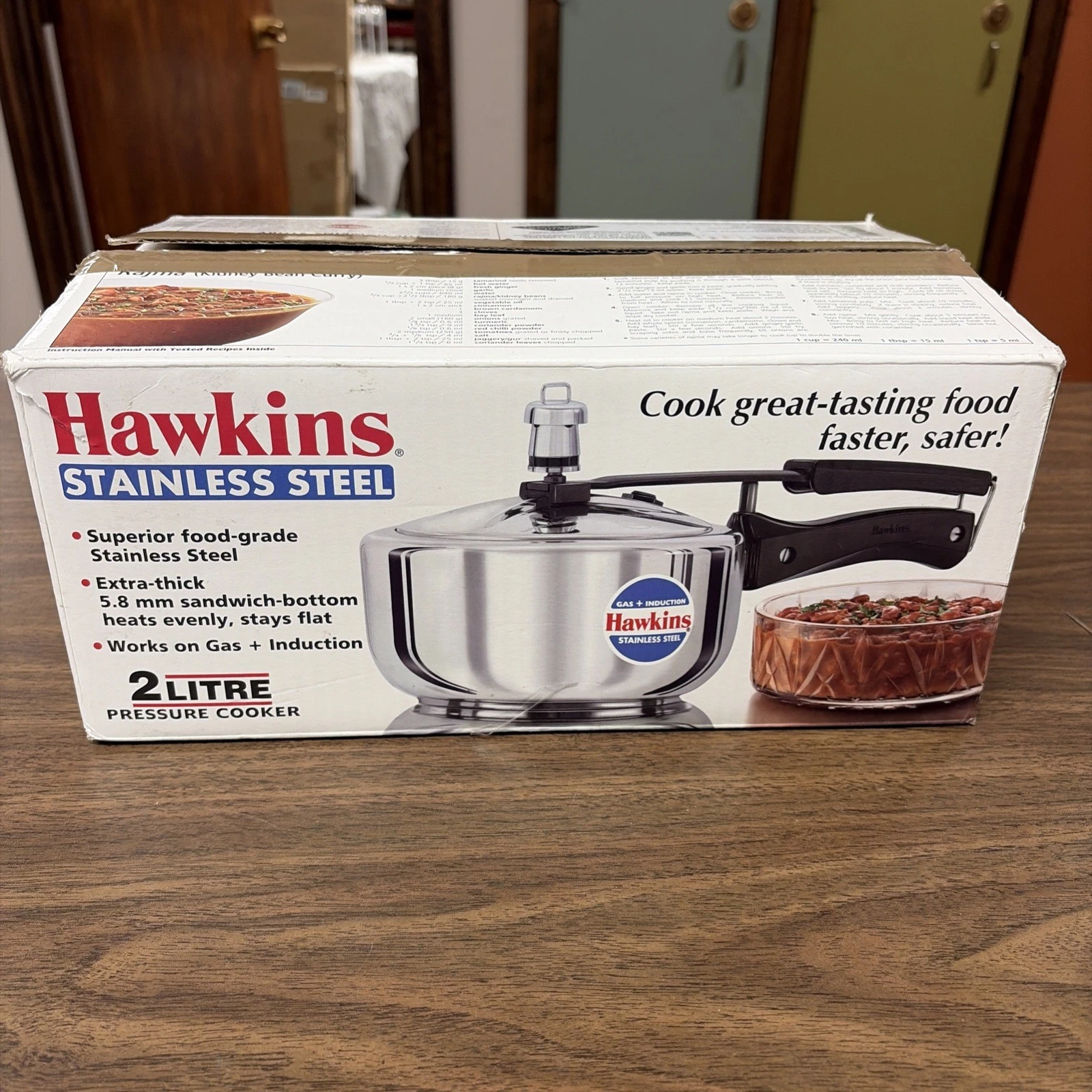 Hawkins 2 Litre Pressure Cooker Stainless Steel HSS20 Cooks Fast