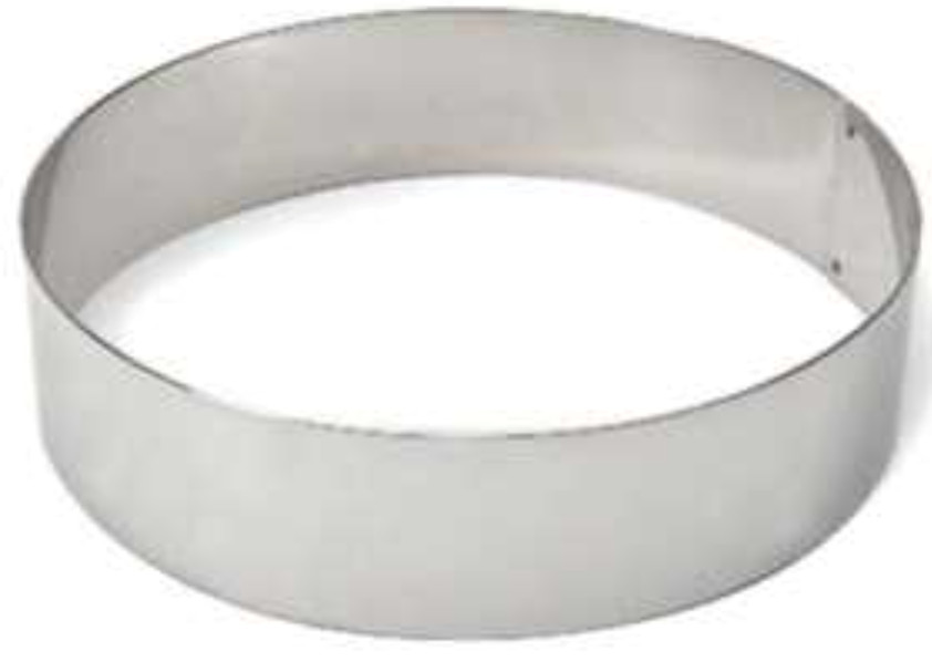 Lot of two (2) Commercial Heavy Duty 8" x 2" Stainless Steel Cake Pastry Ring