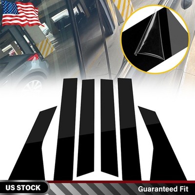 6PCS Pillar Posts Molding Cover Panel Trim Stickers For 2018-2021 Honda Accord