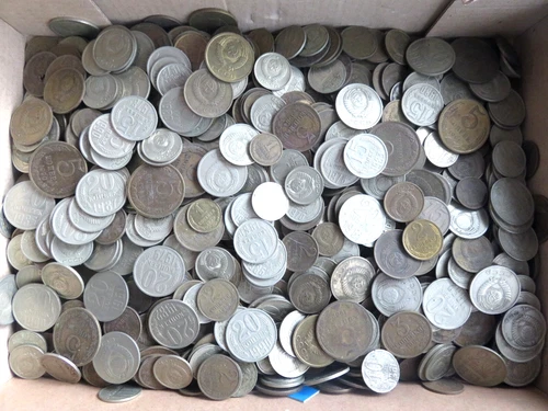 80 PIECES LOT USSR KOPEKS SOVIET COINS 1961 - 1991 COLLECTIBLE MONEY FROM CCCP