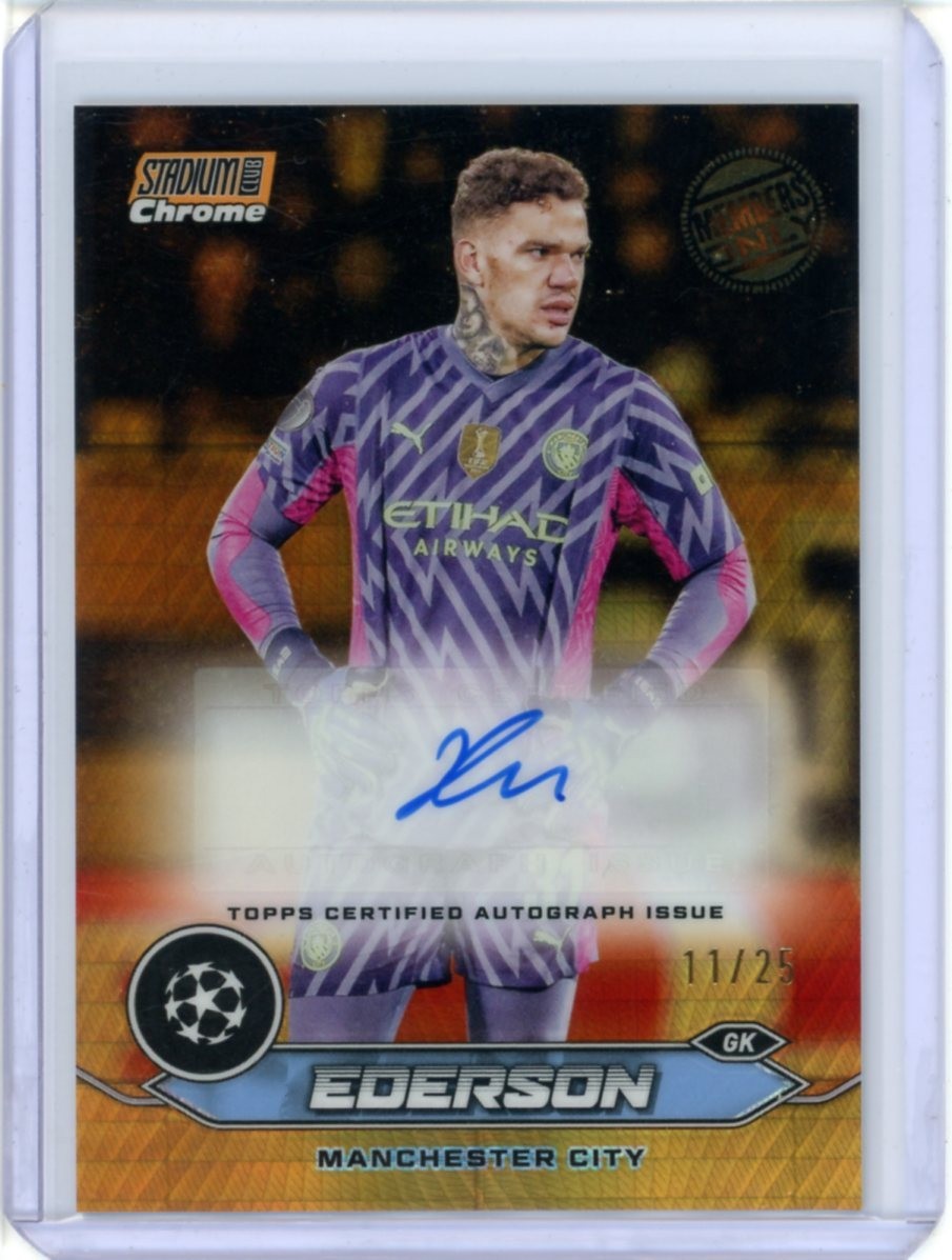 2023-24 STADIUM CLUB CHROME UEFA CLUB COMPETITIONS ORANGE AUTO EDERSON 11/25