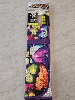Auto Drive Butterfly Accordion Sunshade Universal Size 1 Pack, 63'' x 28.5''