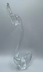 Murano Style Art Clear Glass Swan Long Neck In Mint Condition — photo 1