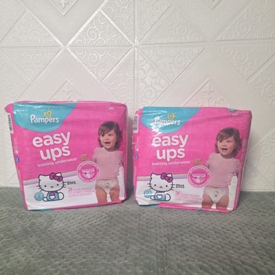 2 pack Hello Kitty Pampers Easy Ups Vintage Training Underwear 2t-3t 26 New 