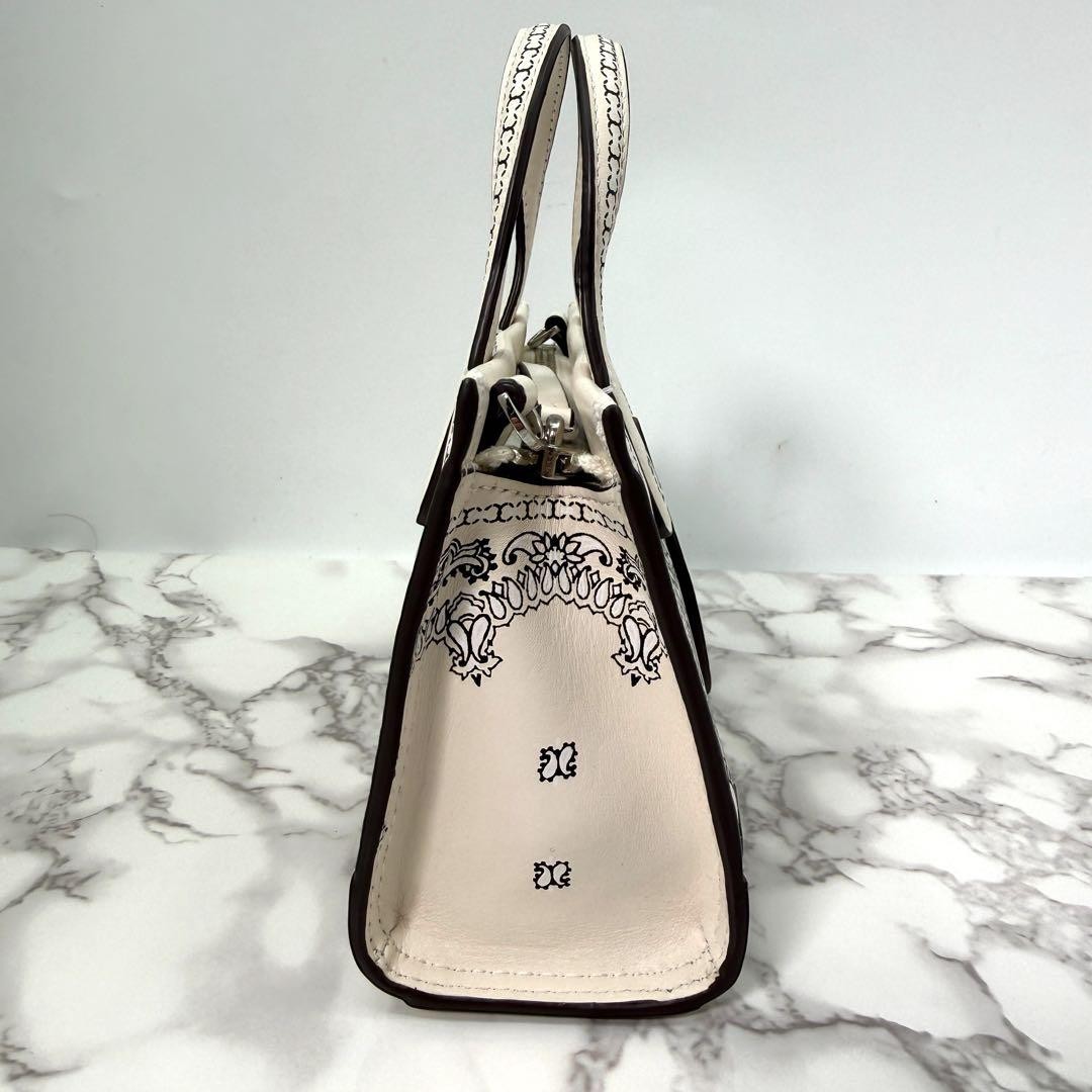 Tory Burch Ella Paisley Mini Tote Bag 2-Way Women's Used Authentic thumbnail 8