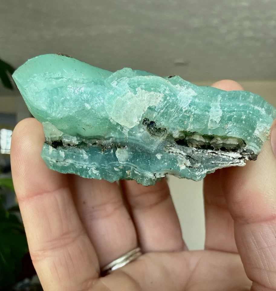Gemmy Blue-Green Smithsonite Botryoidal Plate-Kelly Mine Socorro NM 7.2x5cm - Image 4 of 4