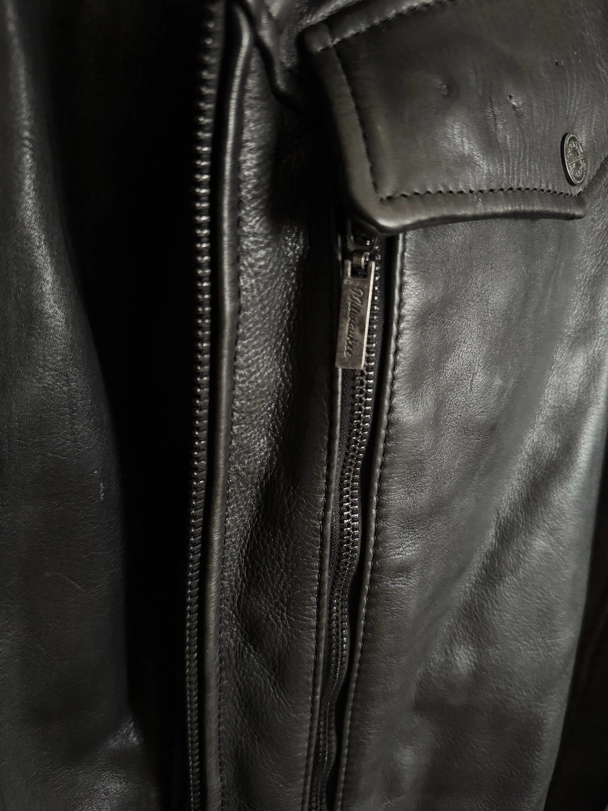 Milwaukee Leather Men’s Jacket (Premium Milled Cowhide)  Vintage Kutter, SOA image 7