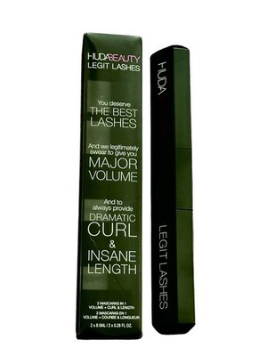 HUDA BEAUTY Legit Lashes VERY VANTA Extreme Black Dual Ended Mascara New In Box