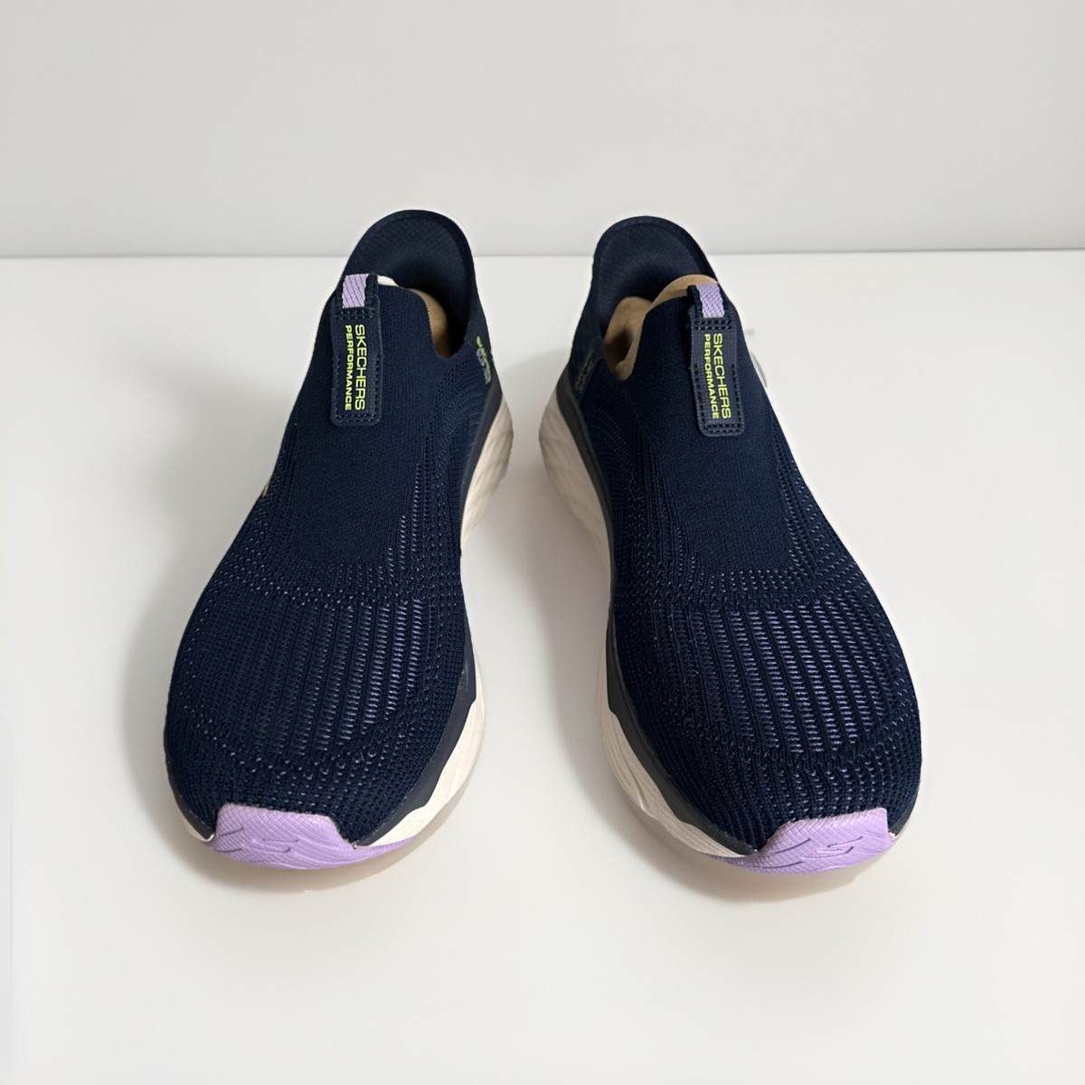 Skechers Max Cushioning Smooth Slip Ins Navy Comfort Womens Size 9