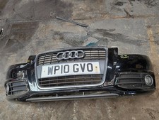 2008-12 AUDI A3 8P FACELIFT BLACK COMPLETE FRONT BUMPER WITH FOGS