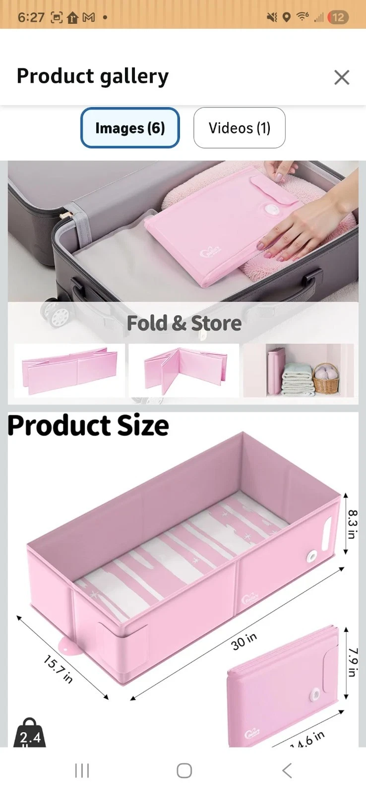 Bella's Friends Foldable Pink Baby Bath Tub 6M-4Y Anti-Mold Non-Slip Bottom
Opens in a new window or
