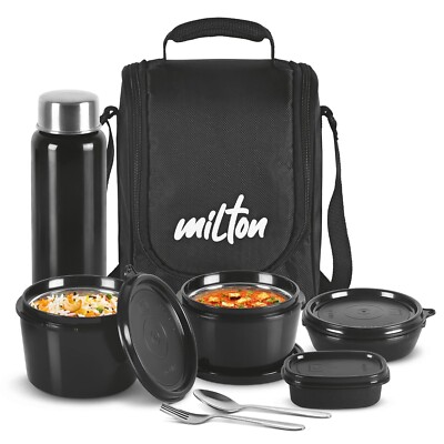 MILTON Pro insulated Lunch Box each 100-180-320-450 ML+Cutlery+750ml Aqua Bottle