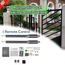 Electric Automatic Arm Dual Swing Gate Opener Heavy Duty Kit Remote Control NEW