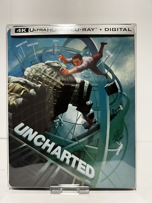 Uncharted 4K Steelbook (4K UHD + Blu-ray + Digital) Excellent Condition - READ