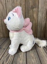 Disney White Pink Bow Aristocat Stuffed Animal Plush 17  