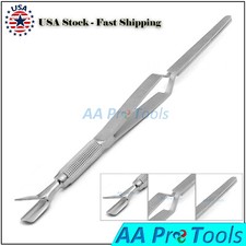 ACRYLIC NAIL PINCHER Multifunction Cuticle Pusher Tweezer Satin/Silver