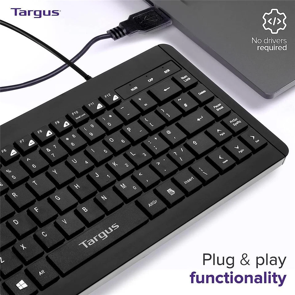 Targus Compact Multimedia Keyboard USB English QWERTY AKB631UKZ - Image 3 of 4