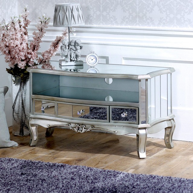 French White Tv Stand Shabby Chic Cabinet Antique Room Furniture Country Unit For Sale Ebay