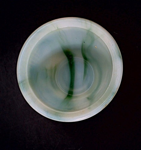 Akro Ágata Vidrio Escoria Azul y Blanco 2" Alto 5 Dardos Olla - Imagen 3 de 5
