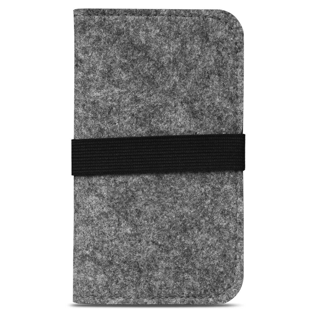Filz Hülle Smartphone Tasche Cover Case Handy Flip Filztasche Kartenfach Etui