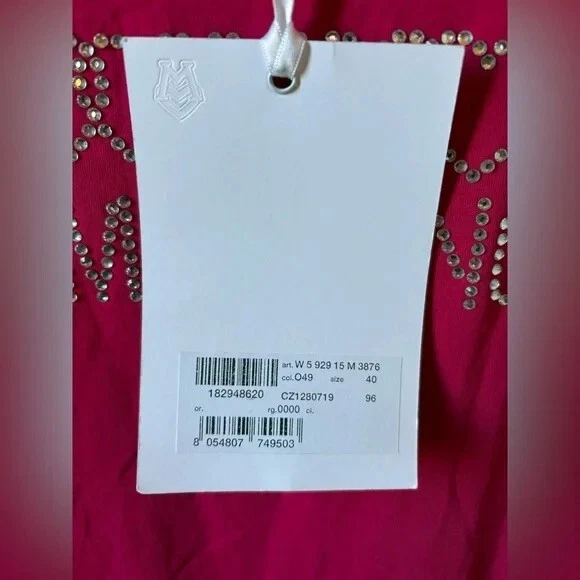 Mini abito Love Moschino in cotone rosa nuovo con etichetta IT taglia 40