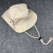 Gelante Unisex Bucket Hat with Chin Cord Snap Sides Size Small Cotton