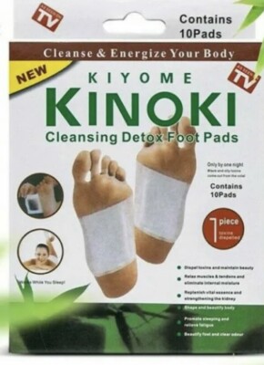 10 Cleansing Detox Foot Pads Patches KINOKI *As Seen On TV Kiyome