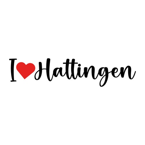 Vinyl-Sticker "I Love Hattingen" m. Herz Ruhrpott Ruhr Ruhrgebiet Aufkleber ♥︎