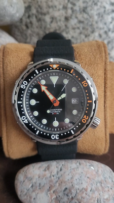 tunamayo  Mens Luxury Black 'Tuna' Divers Watch 30ATM WR (SEIKO TMI) NH35