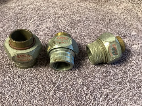3–EPCO DiElectric Union 3/4" Sweat x 3/4" Pipe…NOS