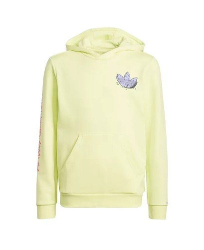 Adidas L94418 Kids Yellow Originals Funny Dino Graphic Hoodie Size L - Picture 5 of 6
