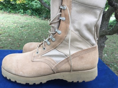 Belleville Men\'s Size 14 US EUC Tan Suede Gore-Tex Military Desert Combat Boots Belleville Men Combat Boots 11.5 R Beige Suede Leather Lace  main image 2