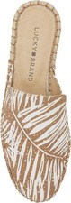 NEW 89 WOMEN'S SIZE 8.5 M Lucky Brand Women Revea Mule HONEY MUSTARD PALMS