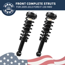 2Pc Front Shock Struts w/ Coil Spring Assembly for 2009-2013 Ford F150 F-150 4WD