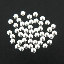 Threadart Specialty Nailhead - Silver Hexagon 4x4mm - 4 Gross