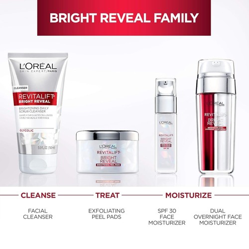 L'Oreal ParisSkincare Revitalift BrightReveal FacialCleanser Glycolic Acid 150ml - Picture 3 of 6