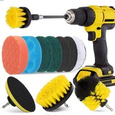 Drill Brush Set 3/8/12 pc Tile Grout Power Scrubber Cleaner Spin Tub Shower Wall