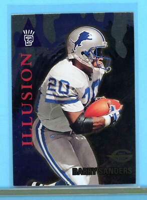   1996 Topps ILLUSION Barry Sanders #12 DETROIT Lions HOF LOOKY FREE SHIP  