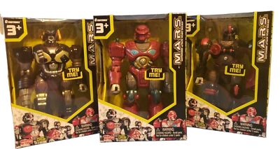   3 NIB M.A.R.S. Electronic Motorized ATTACK ROBO SQUAD  