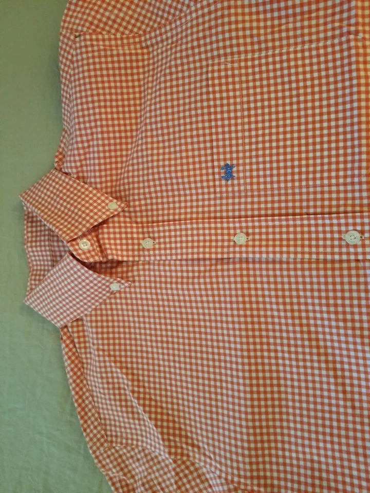 Mens Coast Dress Shirt S Small Orange Button Cotton - Image 2 of 4