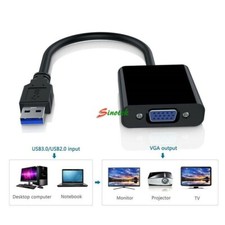 USB 3.0 to VGA Display External Video Graphics Adapter 1080P Cable For Win 7/8