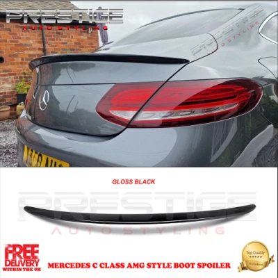 MERCEDES C CLASS C205 A205 COUPE AMG REAR BOOT TRUNK SPOILER LIP WING 2014+