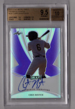 Chris Bostick 2013 Leaf Metal Draft Purple Prismatic Auto SSP 15/25 BGS 9.5 / 10