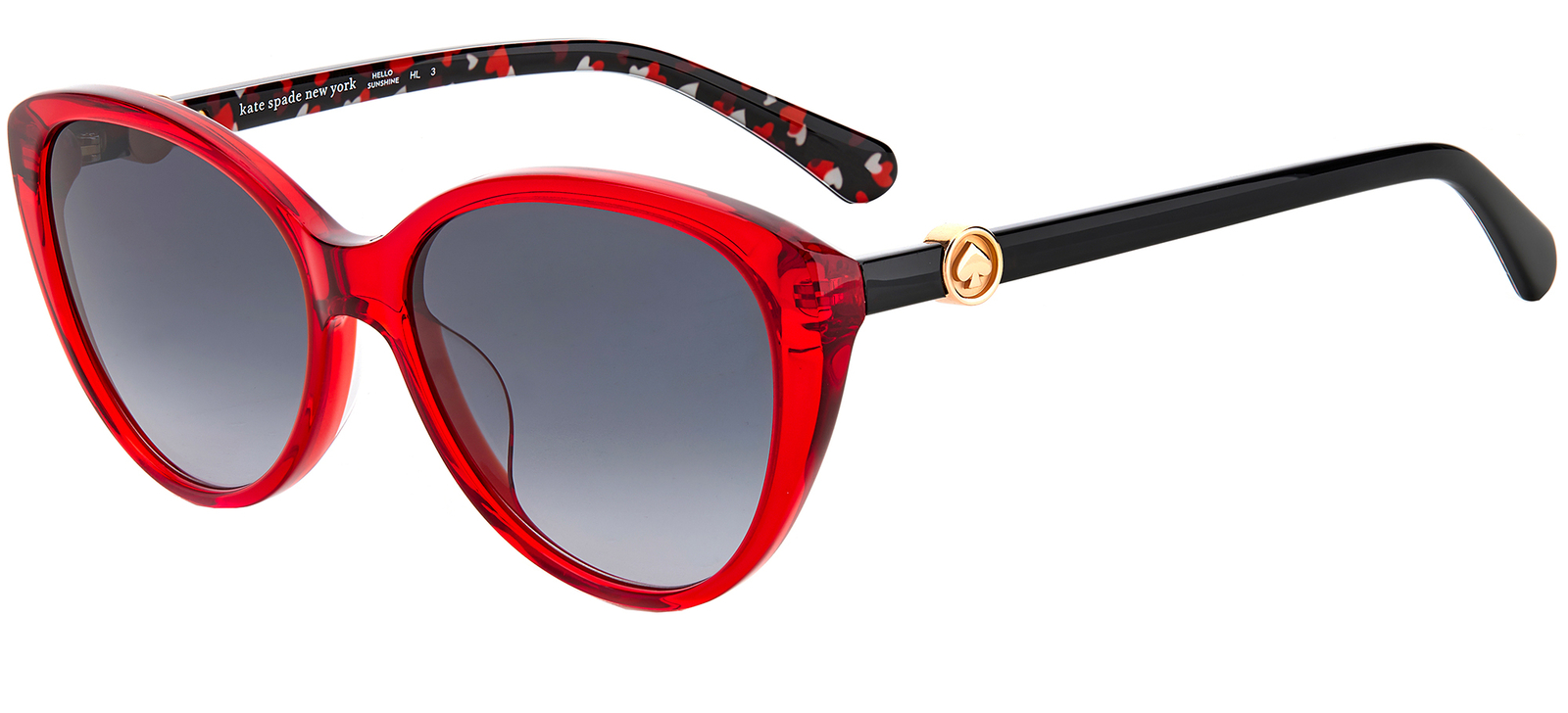 Occhiali da Sole Kate Spade VISALIA/G/S RED/  GREY SHADED 55/16/140 donna