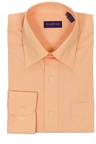 Modena Men's Long Sleeve Dress Shirt Ivory Color Reg 16 32/33 686A | eBay
