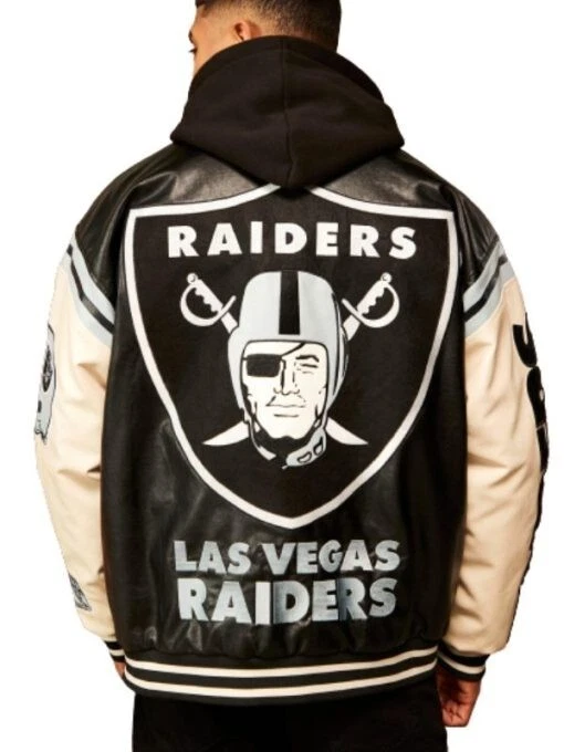 NEW Men's NFL Raiders Bomber Leather Jacket | eBay