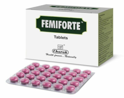 2 x Ayurvedic Charak Femi forte Tablet 30 Tablets For Women Overall Wellness FS
