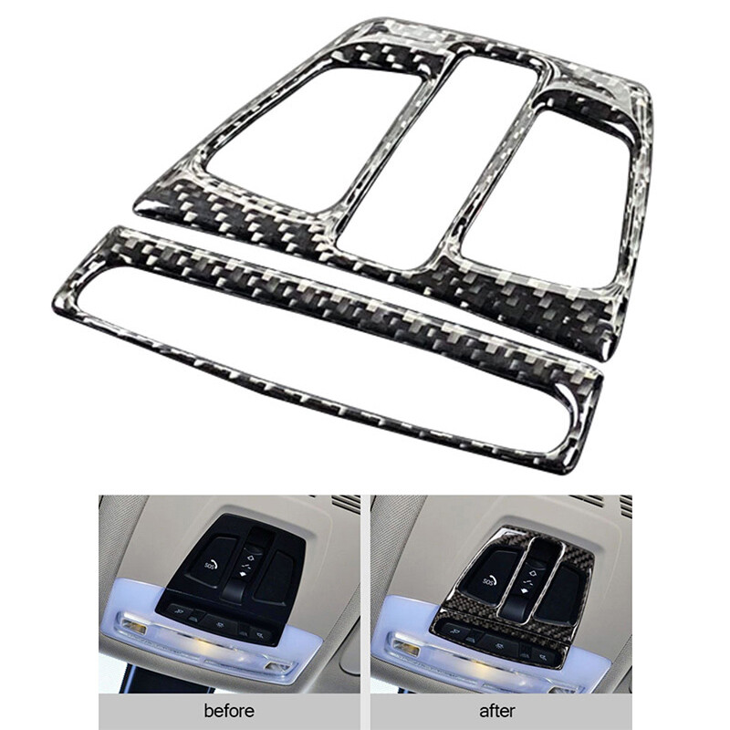 BMW F20 F30 F34 F32 X1 X5 F15 X6 Fiber Car Reading Light Trim Sticker  