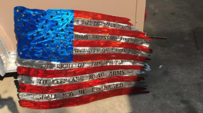 Second Amendment Flag Metal Wall Art