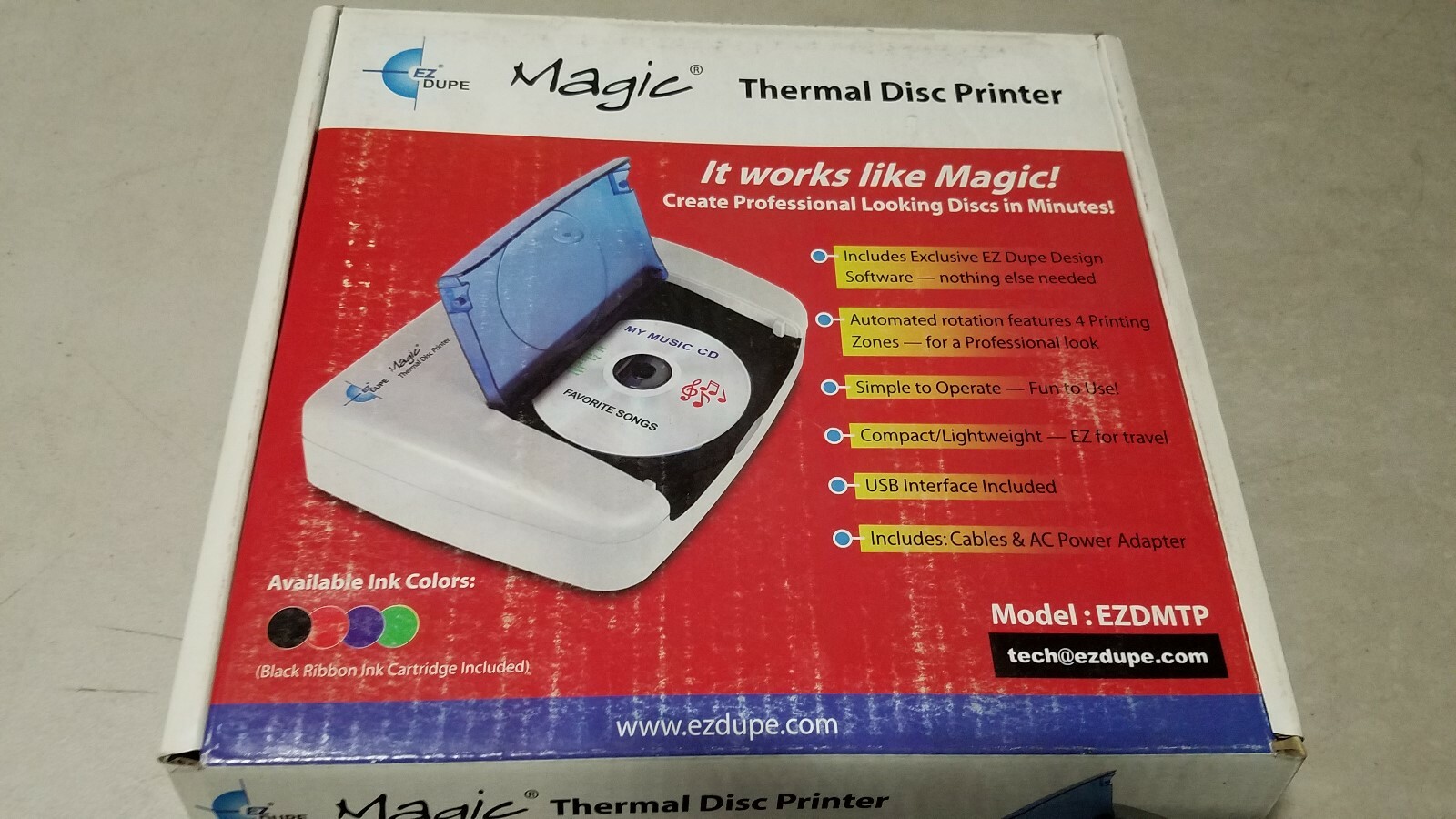 EZ DUPE Magic Thermal Disc Printer. eBay
